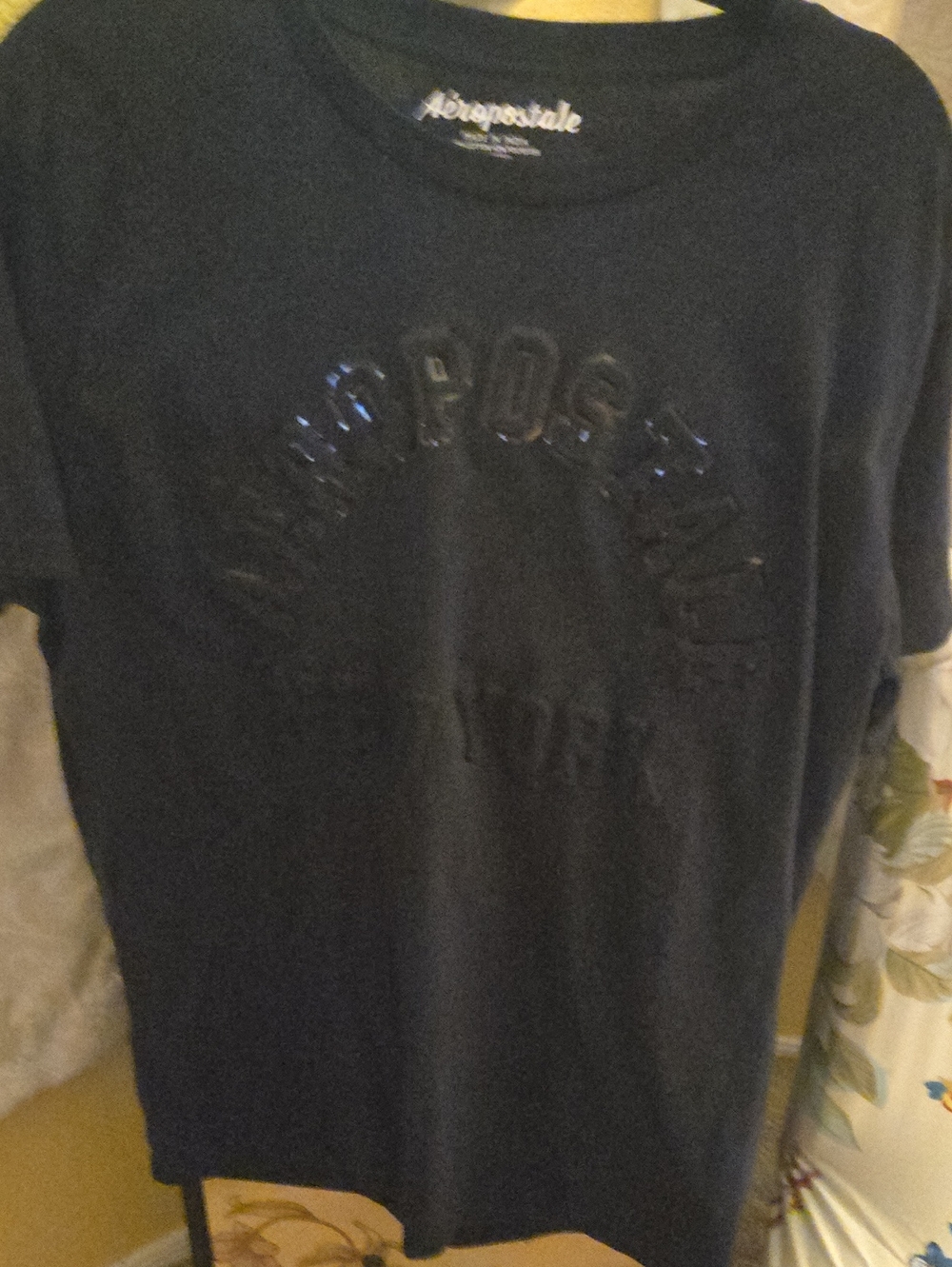 👕Aeropostale Black Gloss Logo Tee